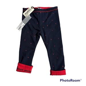 NWT Ikks Baby Reversible Amore Navy Legging